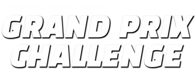 Stylized white text reading “GRAND PRIX CHALLENGE” with a dark drop shadow on a light background